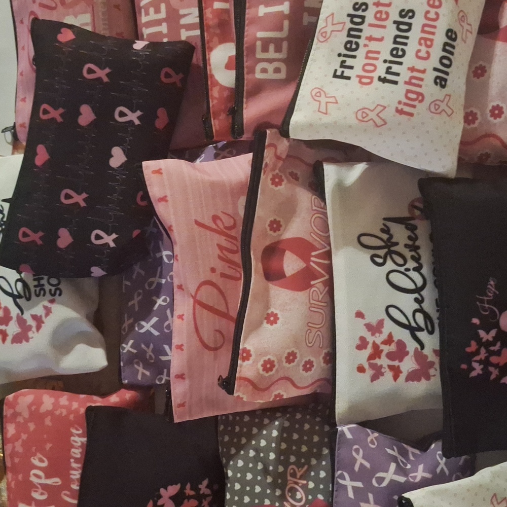 Breast Cancer Mystery Makeup Pouches